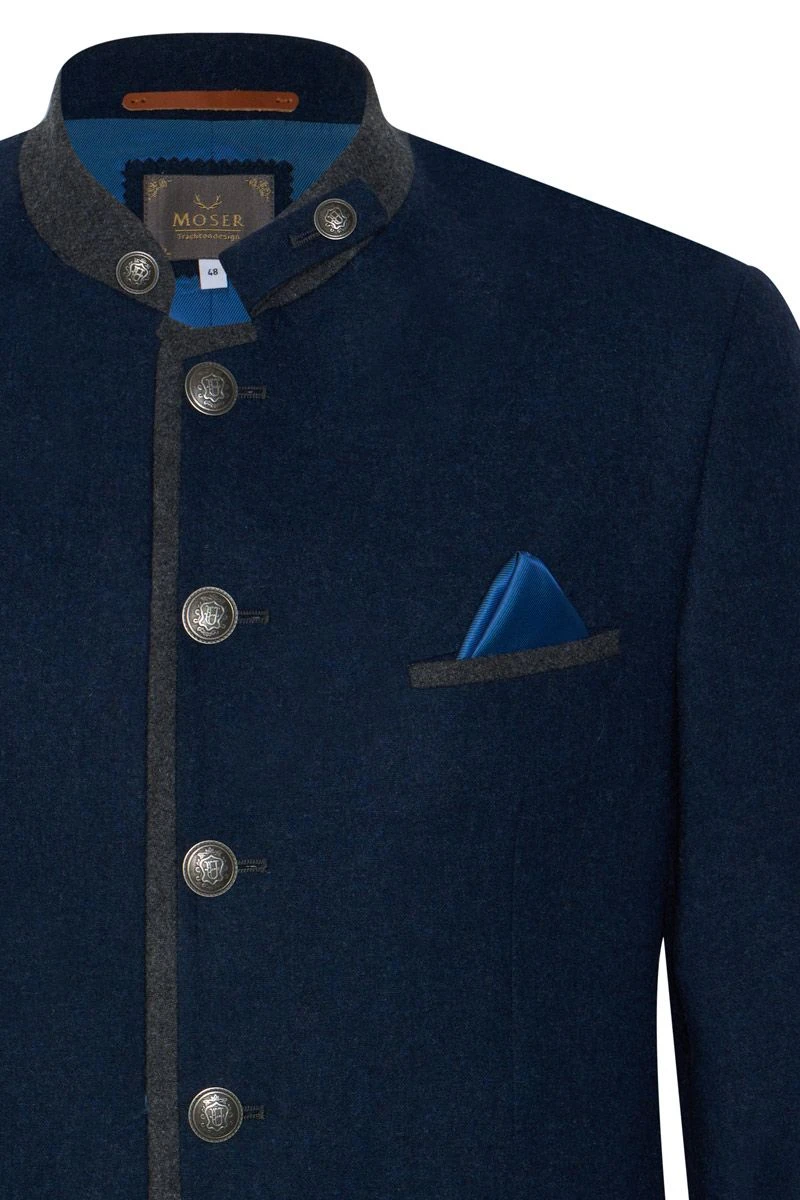 Trachtensakko Blau Grau Johann 008636 2 Trachtensakko Blau Grau Johann 008636 – Bild 2