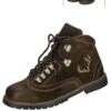 Trachtenstiefel Dunkelbraun Mit Stickerei Garmisch 004150