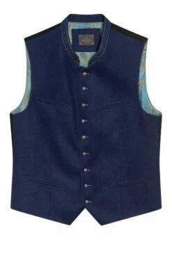Trachtenweste Dunkelblau Loden Leopold 012018