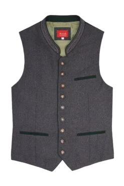 Trachtenweste Grau Grün Laurenz 008634