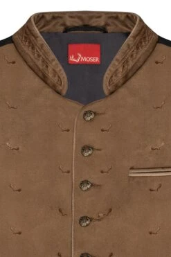 Trachtenweste Hellbraun Gemustert Rebell 006980 -Modegeschäft moser trachtenweste hellbraun gemustert rebell 006980 3 1200x1200 1