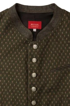 Trachtenweste Oliv Braun Gemustert Valentin 006900 -Modegeschäft moser trachtenweste oliv braun gemustert valentin 006900 3 1200x1200