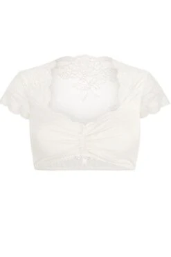 Dirndlbluse Spitze Creme Stretch 012123