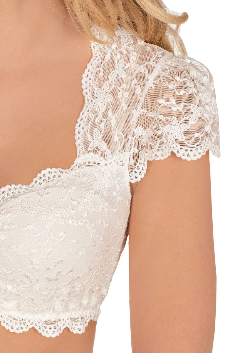 Dirndlbluse Spitze Creme Anna 005662 2 Dirndlbluse Spitze Creme Anna 005662 – Bild 2
