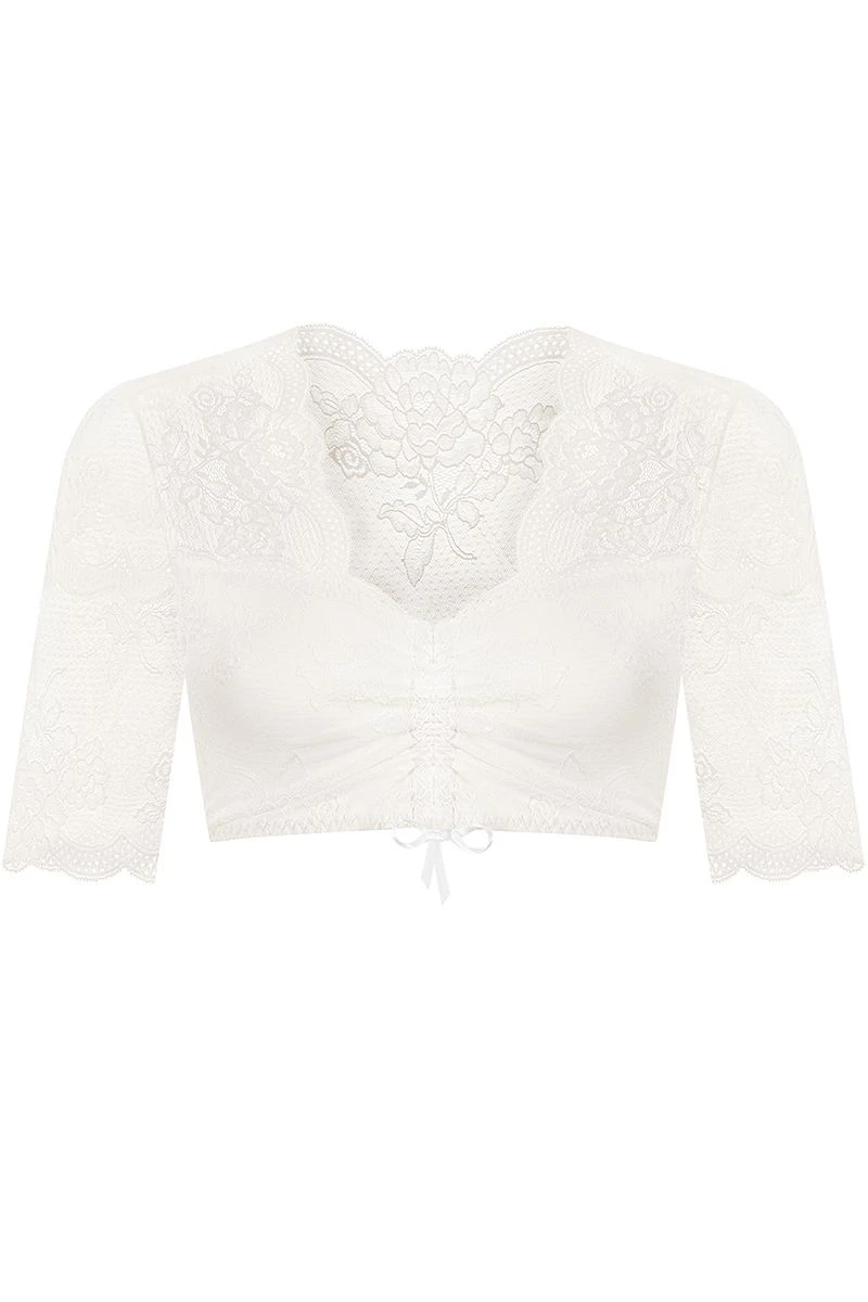 Dirndlbluse Spitze Creme Geblümt Stretch 012125 1 Dirndlbluse Spitze Creme Geblümt Stretch 012125