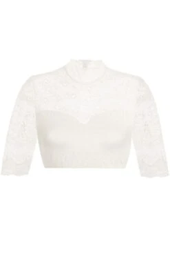 Dirndlbluse Spitze Creme Stretch Aileen 012891