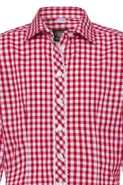 Kinder Trachtenbluse Langarm Rot Karo 007150 -Modegeschäft os trachten kinder trachtenbluse langarm rot karo 007150 3 1200x1200