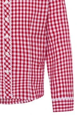 Kinder Trachtenbluse Langarm Rot Karo 007150 -Modegeschäft os trachten kinder trachtenbluse langarm rot karo 007150 4 1200x1200