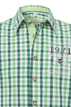 Kinder Trachtenhemd Grün Dunkelgrün Karo Mit Stickerei 140948 -Modegeschäft os trachten kinder trachtenhemd gruen dunkelgruen karo mit stickerei 140948 4 1200x1200 1