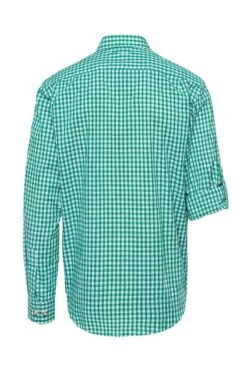 Trachtenhemd Langarm Grün Karo Mit Applikationen 112144 -Modegeschäft os trachten trachtenhemd langarm gruen karo mit applikationen 112144 3 1200x1200