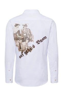 Trachtenhemd Langarm Weiß Bedruckt Slimfit 008545 -Modegeschäft os trachten trachtenhemd langarm weiss bedruckt slimfit 008545 3 1200x1200