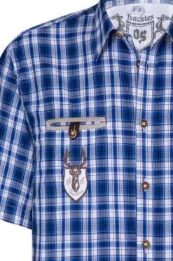 Trachtenhemd Kurzarm Dunkelblau Kariert Regular Fit 111959 -Modegeschäft os trachtenhemd kurzarm dunkelblau karo regular fit 111959 6 1200x1200