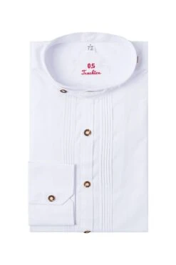 Trachtenhemd Weiß Langarm Gregor 002821 - Slimfit