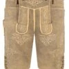 Lederhose Kurz Granit Natur Weissenberg 015806