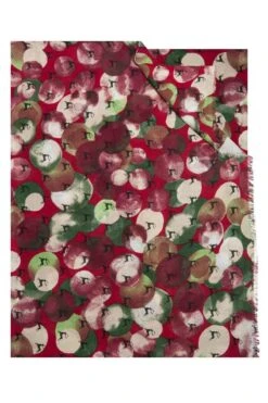 Trachtentuch 60x180 Dunkelrot Grün Gemustert Vivien 003890