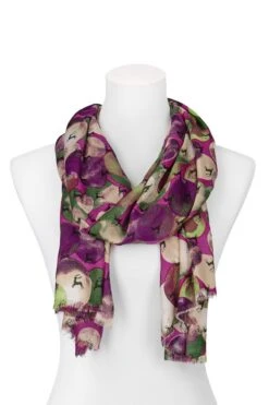 Trachtentuch 60x180 Pink Grün Gemustert Vivien 003890