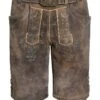 Spieth & Wensky Lederhose Kurz Mit Gürtel Braun Antik Eilert 002371