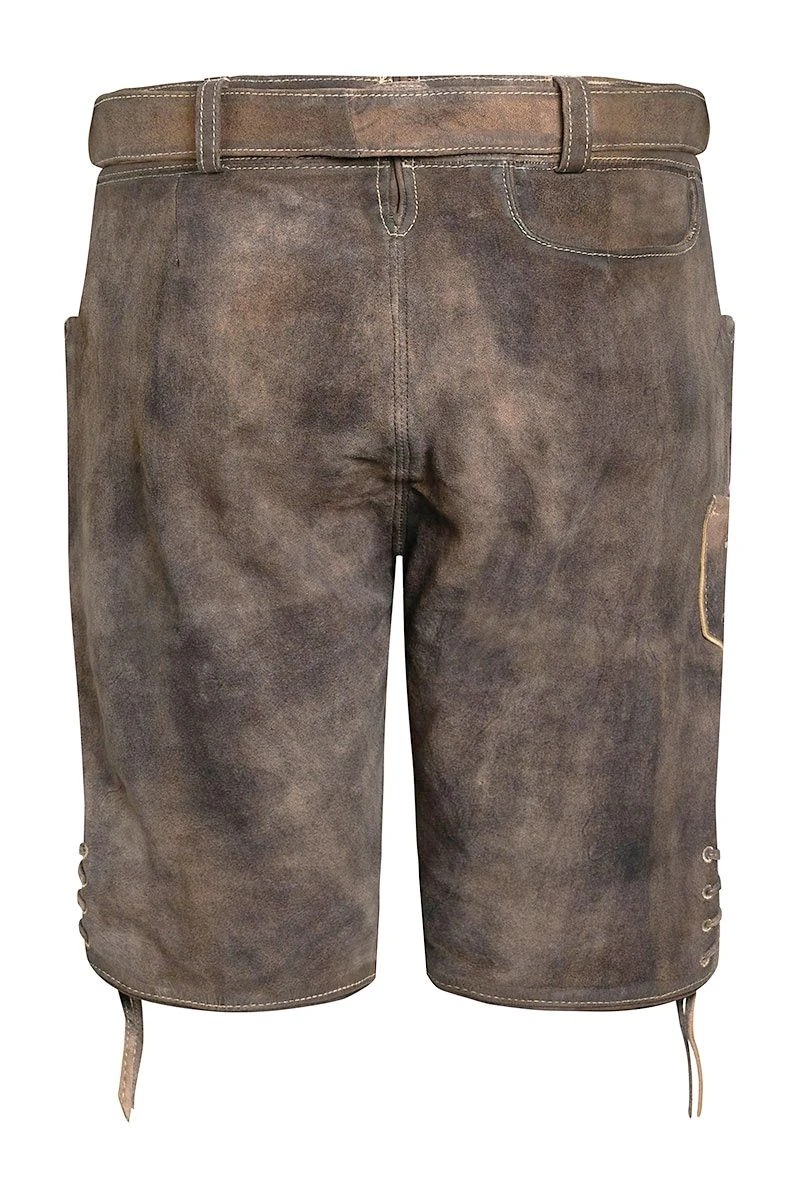 Spieth & Wensky Lederhose Kurz Mit Gürtel Braun Antik Eilert 002371 3 Spieth & Wensky Lederhose Kurz Mit Gürtel Braun Antik Eilert 002371 – Bild 3