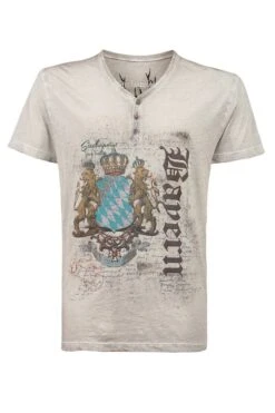 Trachtenshirt Hellgrau Luggi 011095