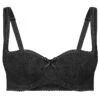 Susa Dirndl BH Push-Up Schwarz Mit Spitze 005403