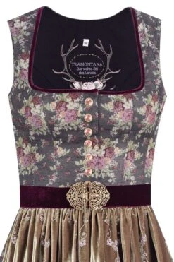 Midi Dirndl 65 Cm Schwarz Beere Geblümt Mariella 011656 -Modegeschäft tramontana midi dirndl 65cm oliv beere mariella 011656 2 1200x1200