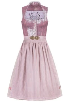 Midi Dirndl 70 Cm Rosa Samt Mit Petticoat Toska 010103