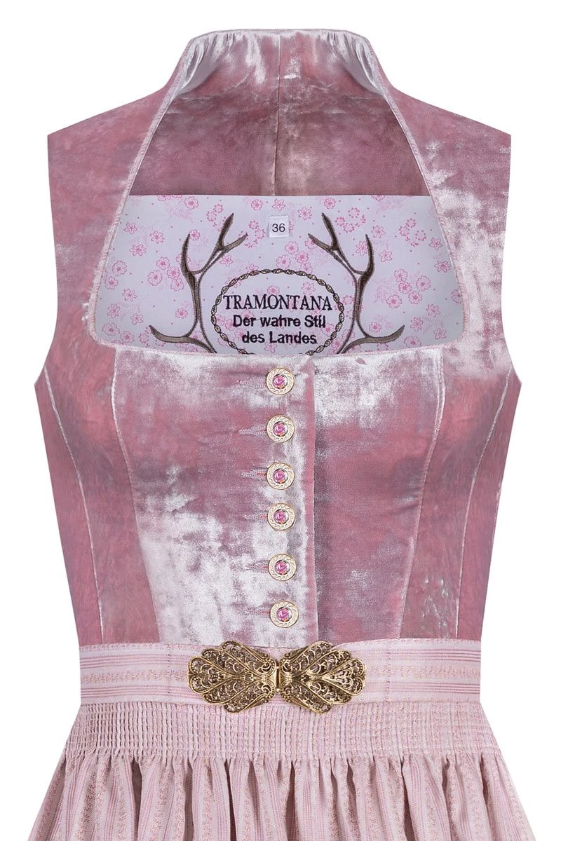 Midi Dirndl 70 Cm Rosa Samt Mit Petticoat Toska 010103 2 Midi Dirndl 70 Cm Rosa Samt Mit Petticoat Toska 010103 – Bild 2