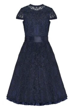 Modegeschäft -Modegeschäft tramontana midi dirndl 70er dunkelblau satin spitze britta 006278 2 1200x1200