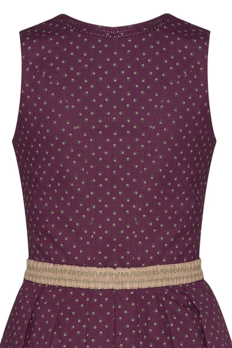 Midi Dirndl 70cm Aubergine Taupe Franziska 006297 4 Midi Dirndl 70cm Aubergine Taupe Franziska 006297 – Bild 4