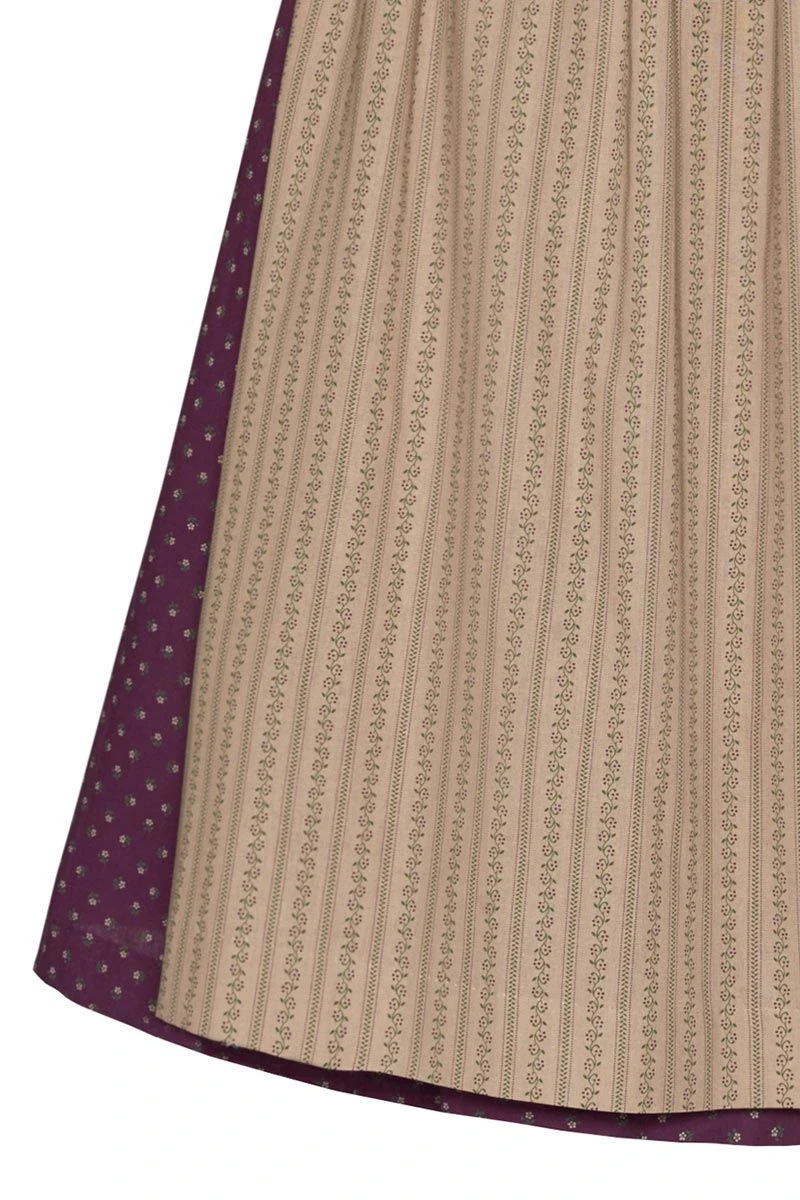 Midi Dirndl 70cm Aubergine Taupe Franziska 006297 5 Midi Dirndl 70cm Aubergine Taupe Franziska 006297 – Bild 5