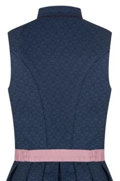 Midi Dirndl 65cm Dunkelblau Altrosa Gemustert Magda 007333 -Modegeschäft wenger midi dirndl 65er dunkelblau altrosa gemustert magda 007333 4 1200x1200