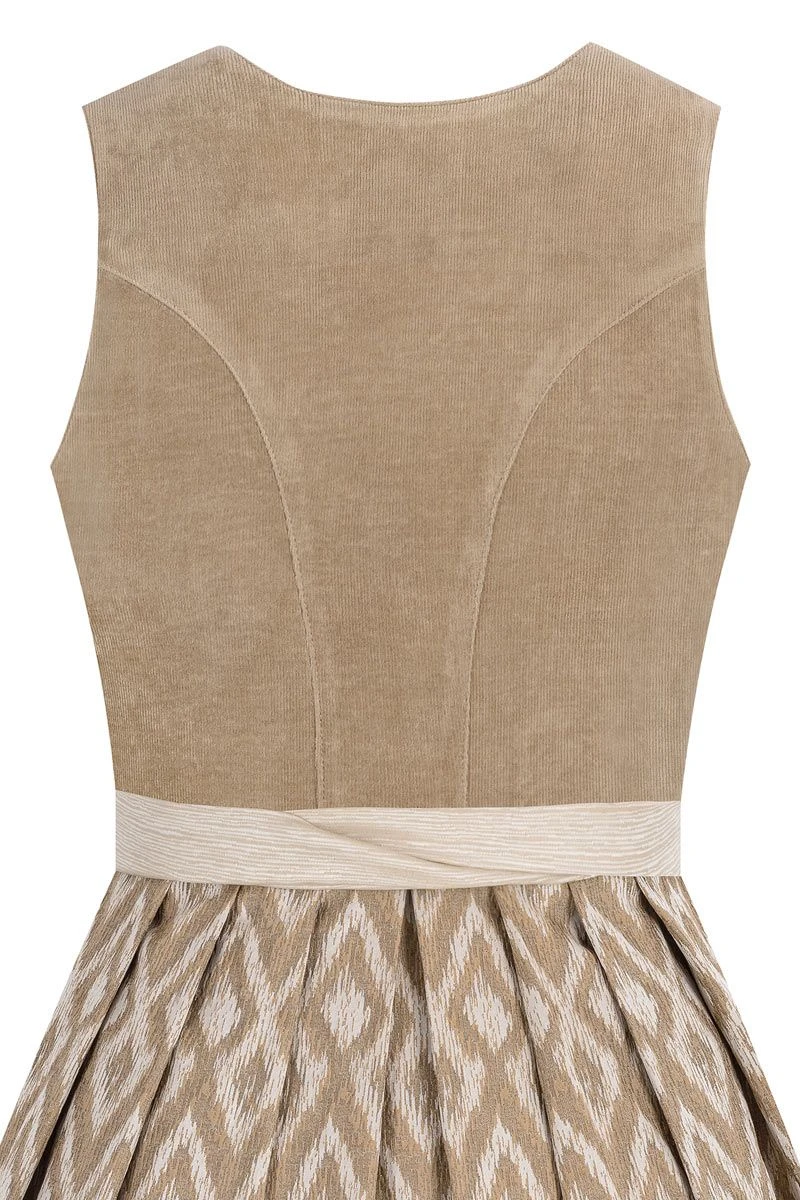 Midi Dirndl 70 Cm Taupe Natur Cord Davina 014407 4 Midi Dirndl 70 Cm Taupe Natur Cord Davina 014407 – Bild 4