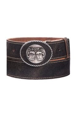 Trachtengürtel Braun Antik 'O Zapft Is' 003907