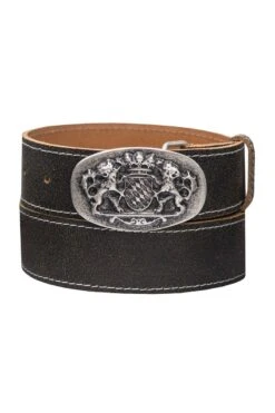 Trachtengürtel Braun Antik Mit Bayernwappen-Schnalle 003910